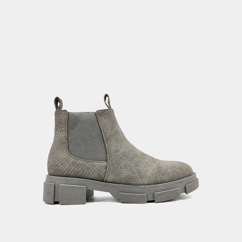 Shu Shop Array Yohana Grey Snake Boot