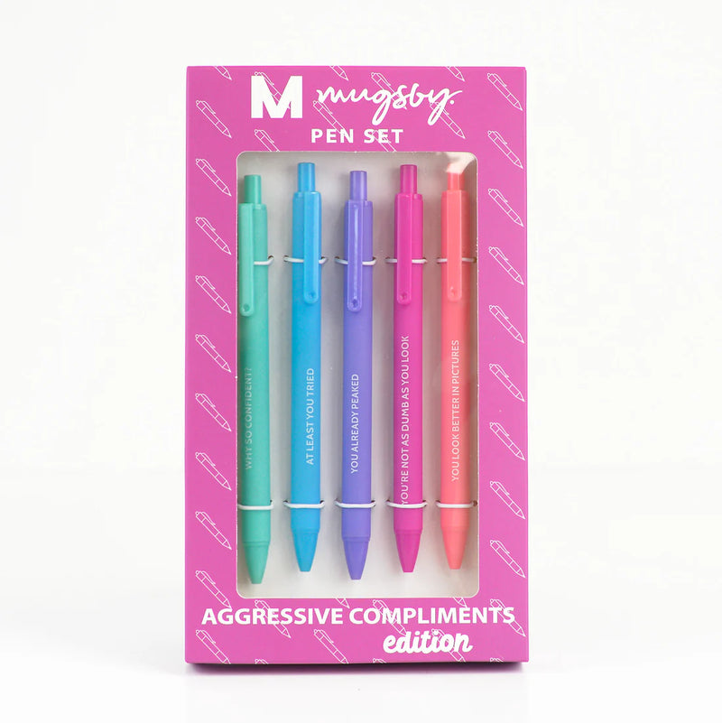 Mugsby Aggressive Compliments Pen Set