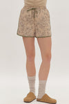 Ruthie Floral Quilted High Waist Shorts