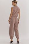 Luxe Jogger Jumpsuit-Stone