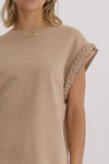 Braided Perfection Basic Top-Taupe