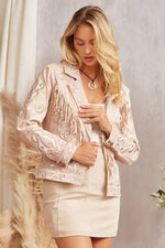 SJ Ali Embroidered Pearl Fring Jacket