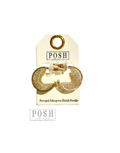 POSH Gold Shimmer Small Hoop