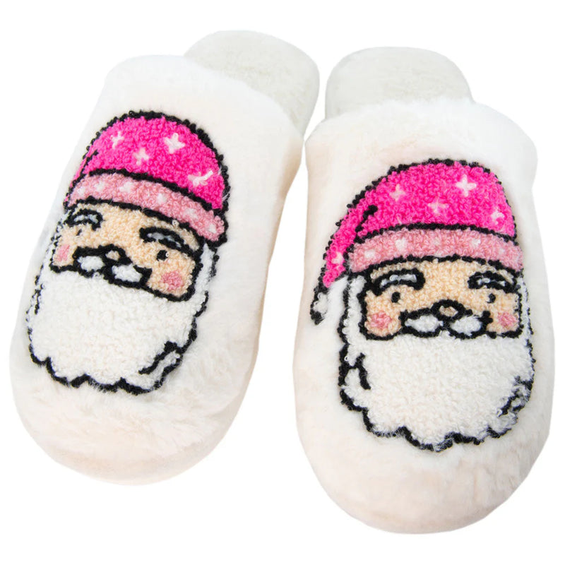 Katydid Array Live Pink Santa Slippers