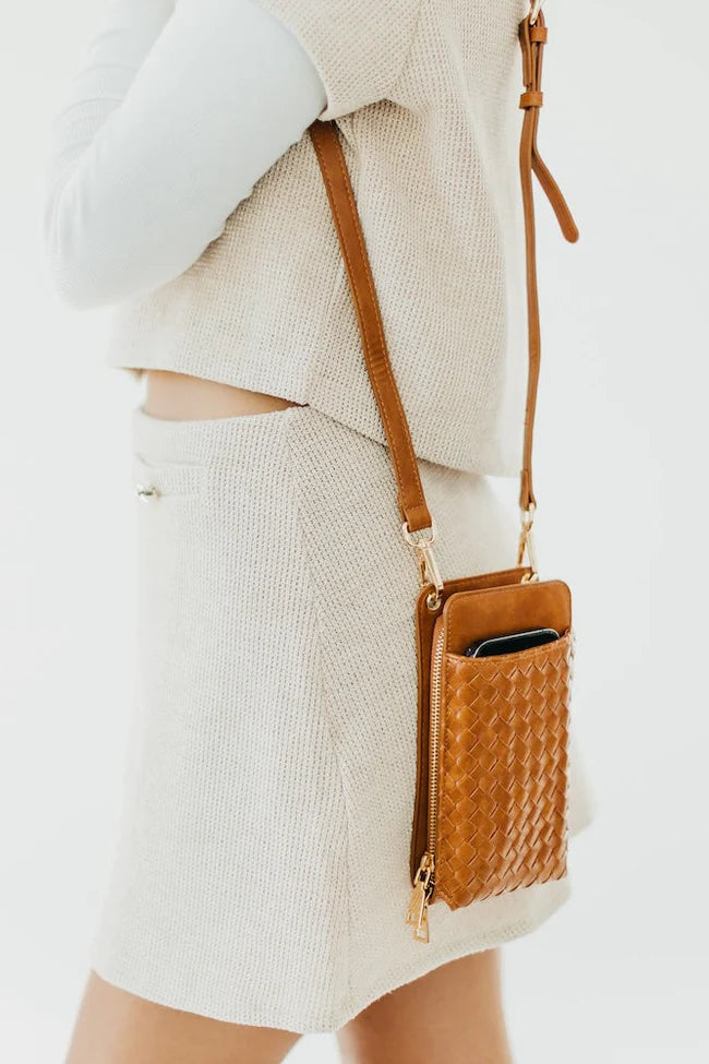 PS Array Woven Double Duty Phone Bag-Camel